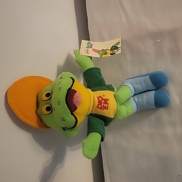 Kellogs Cereal Honey Smacks "Dig Em Frog" 8" Plush Soft Toy Stuffed Animal, 1998 - Picture 8 of 8
